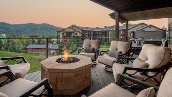 Fire pit at Chalet Breton in Steamboat Springs